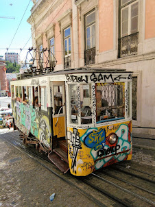 "Ascensor da Gloria" funicular to Bairro Alto in Lisbon