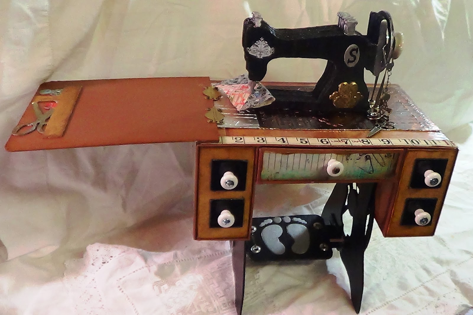 Heart of a Gipssy Vintage Grandma Sewing Machine & Photo Albums DT Project