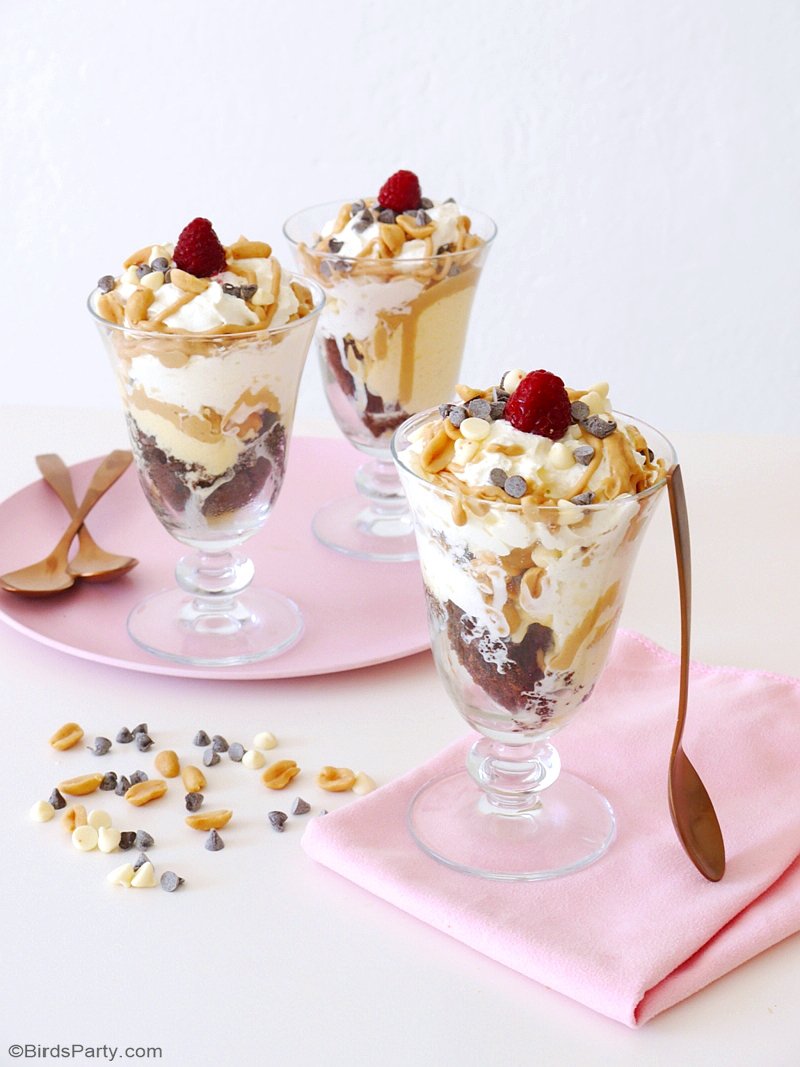 Peanut Butter & Chocolate Brownie Sundaes Party Ideas Party
