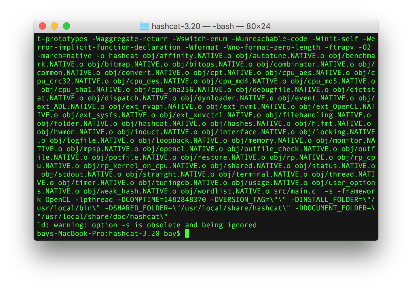 How to install hashcat on macOS (OSX)