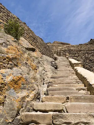 Steps at the Ollantaytambo Ruins in Peru