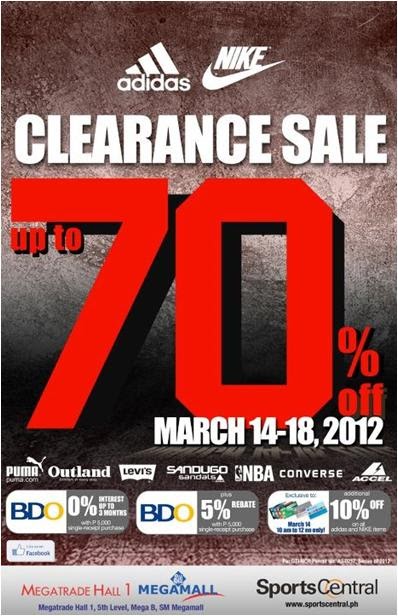 NIKE AND ADIDAS CLEARANCE SALE MARCH 14 TO 18, 2012 SM MEGAMALL ...