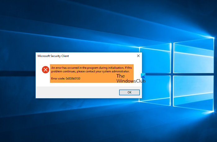 Исправить ошибку Защитника Windows 0x800b0100