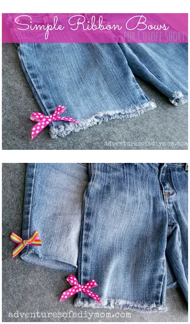 Simple Ribbon Bow on Cutoff Jeans
