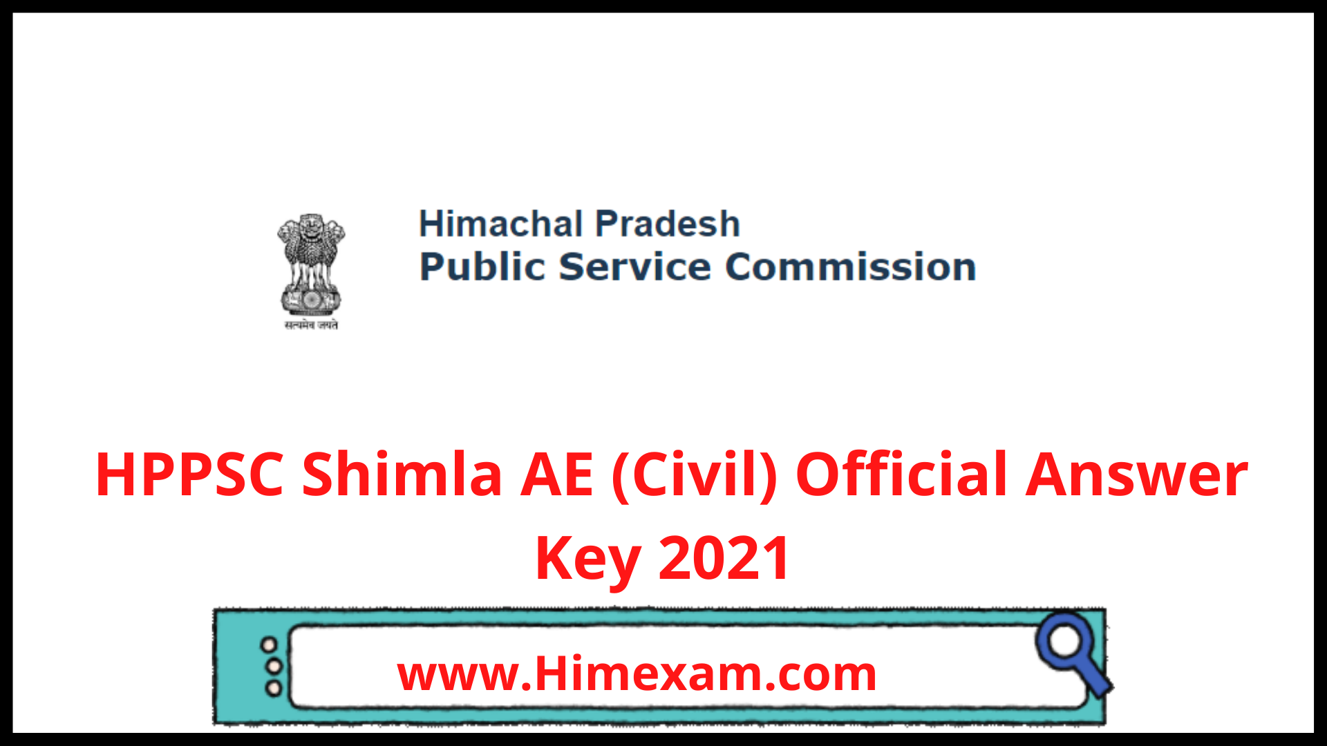 HPPSC Shimla AE (Civil)  Official Answer Key 2021