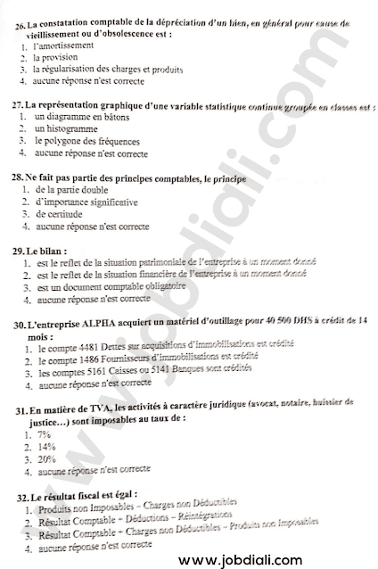 Exemple Concours Rédacteur Judiciaire 3ème grade Gestion des Entreprises - Ministère de la justice