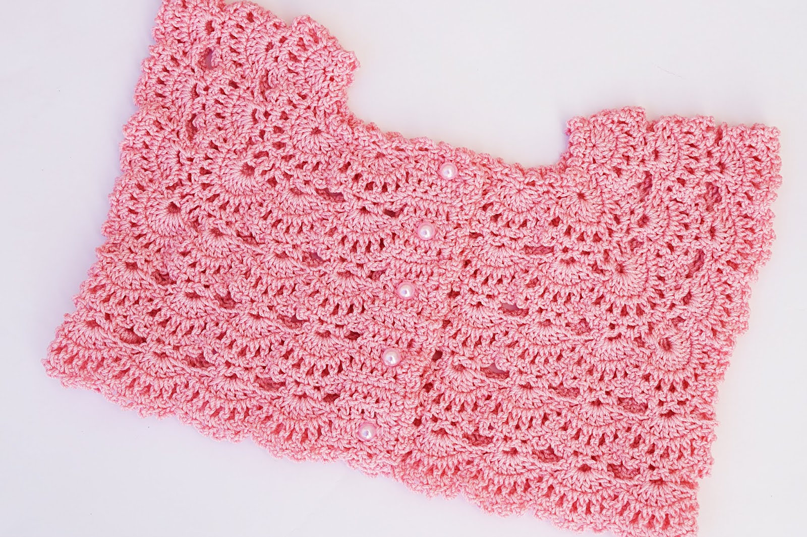 Canesú rosa a crochet ganchillo