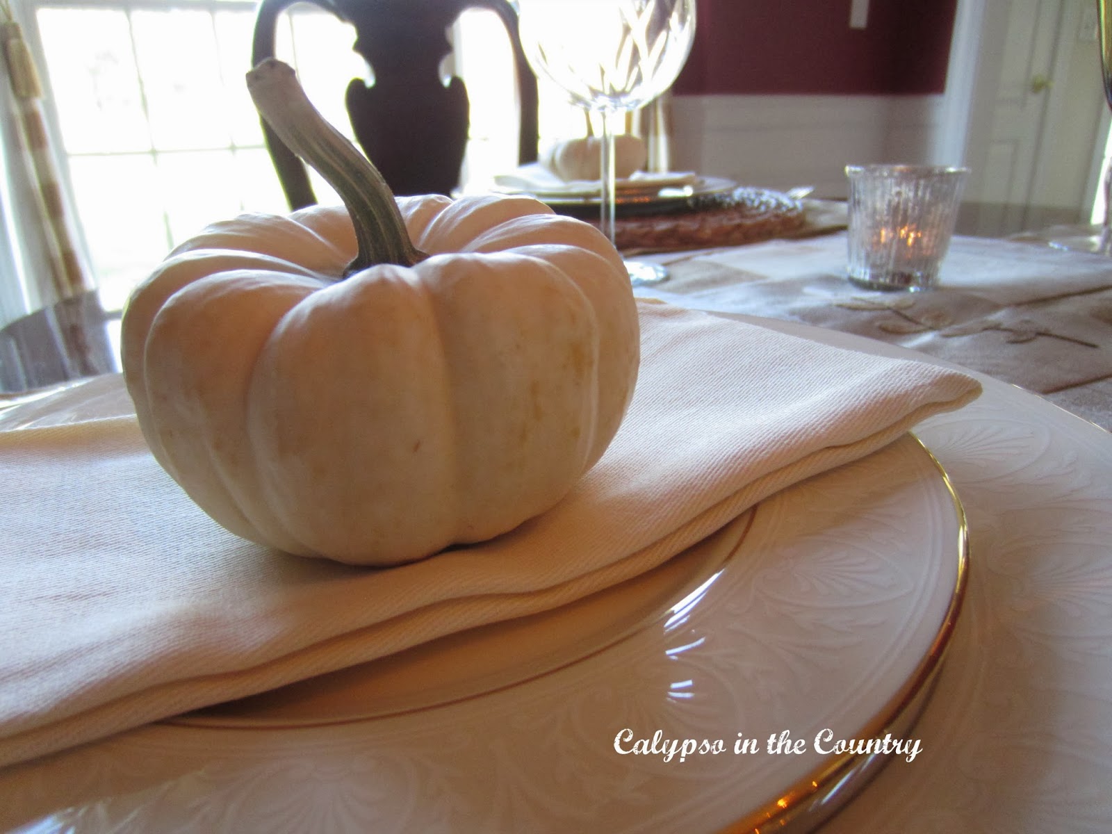 White Pumpkin Place Setting White Pumpkin Place Setting