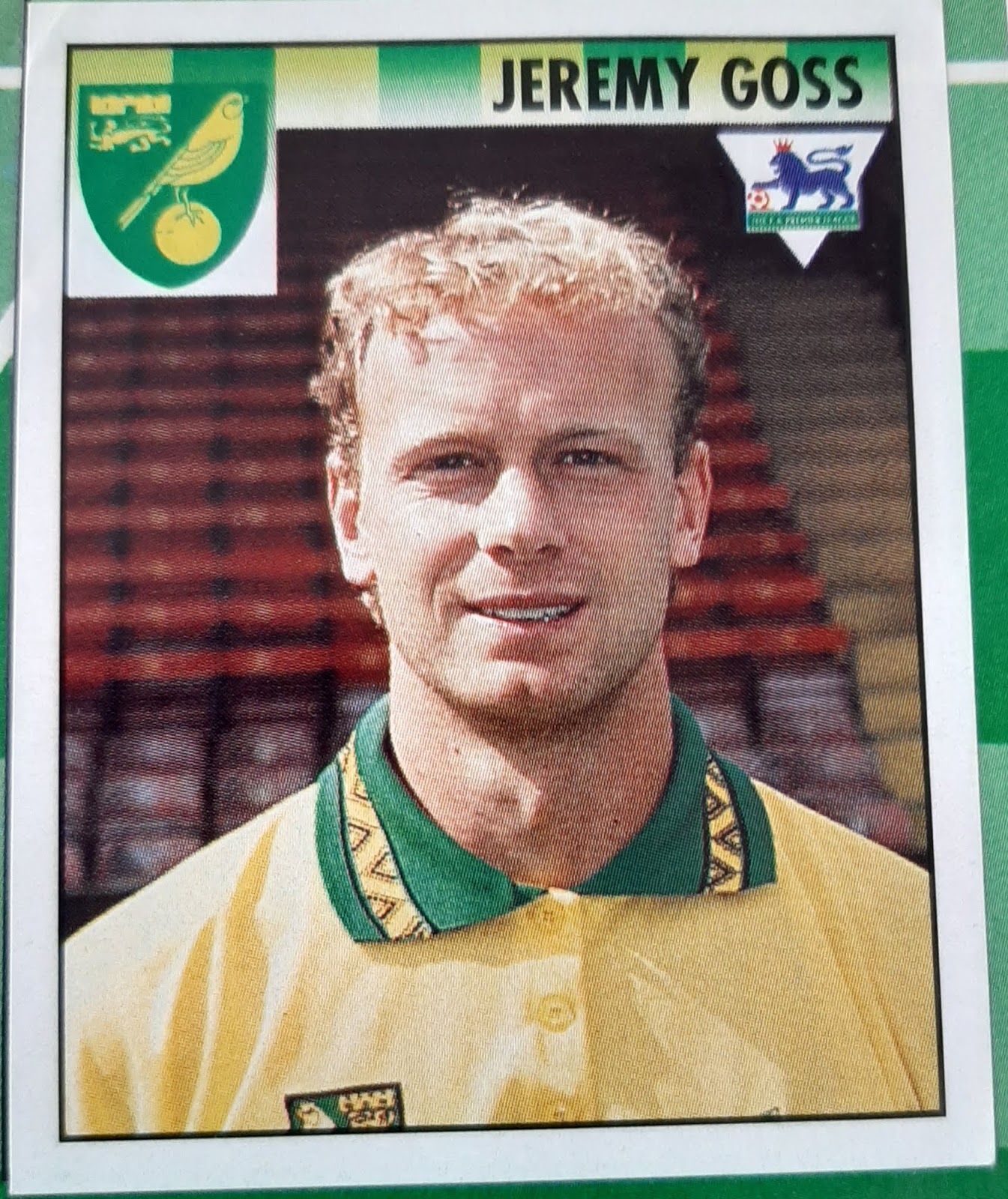 351 Jeremy Goss, Norwich City, Merlin’s Premier League 95 Sticker