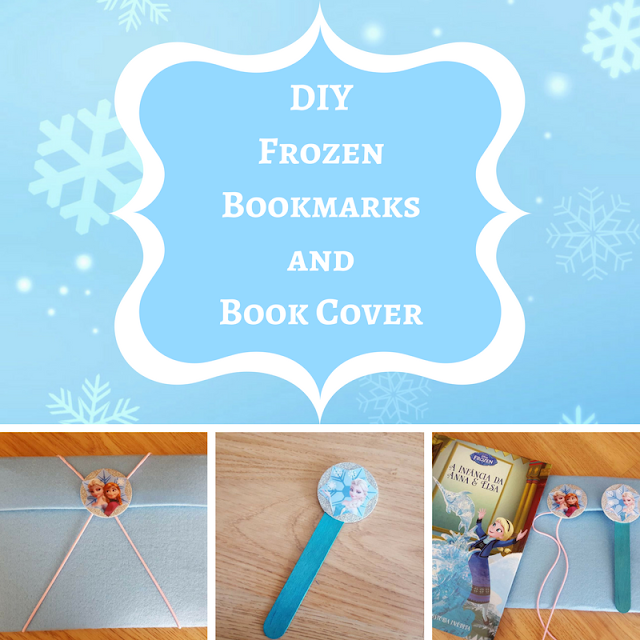 DIY Frozen bookmarks and book cover DIY Frozen bookmarks and book cover