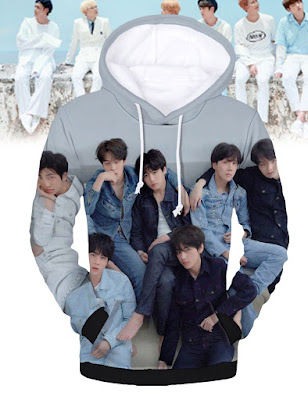  Kpop BTS Members 3D Print Unisex Pullover Hoodie