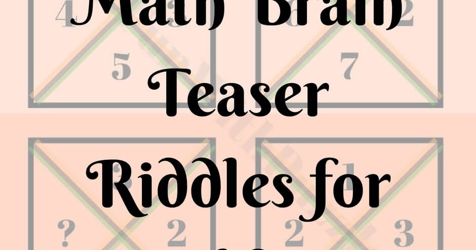Maths Brain Teasers | Maths Number Puzzle Riddles for Kids