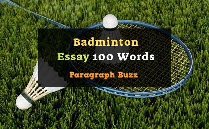 badminton essay in english 100 words
