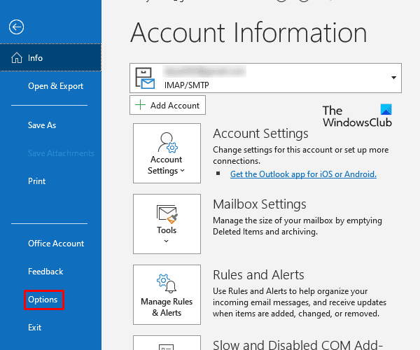 Cómo configurar el recibo de lectura en Outlook dentro del archivo