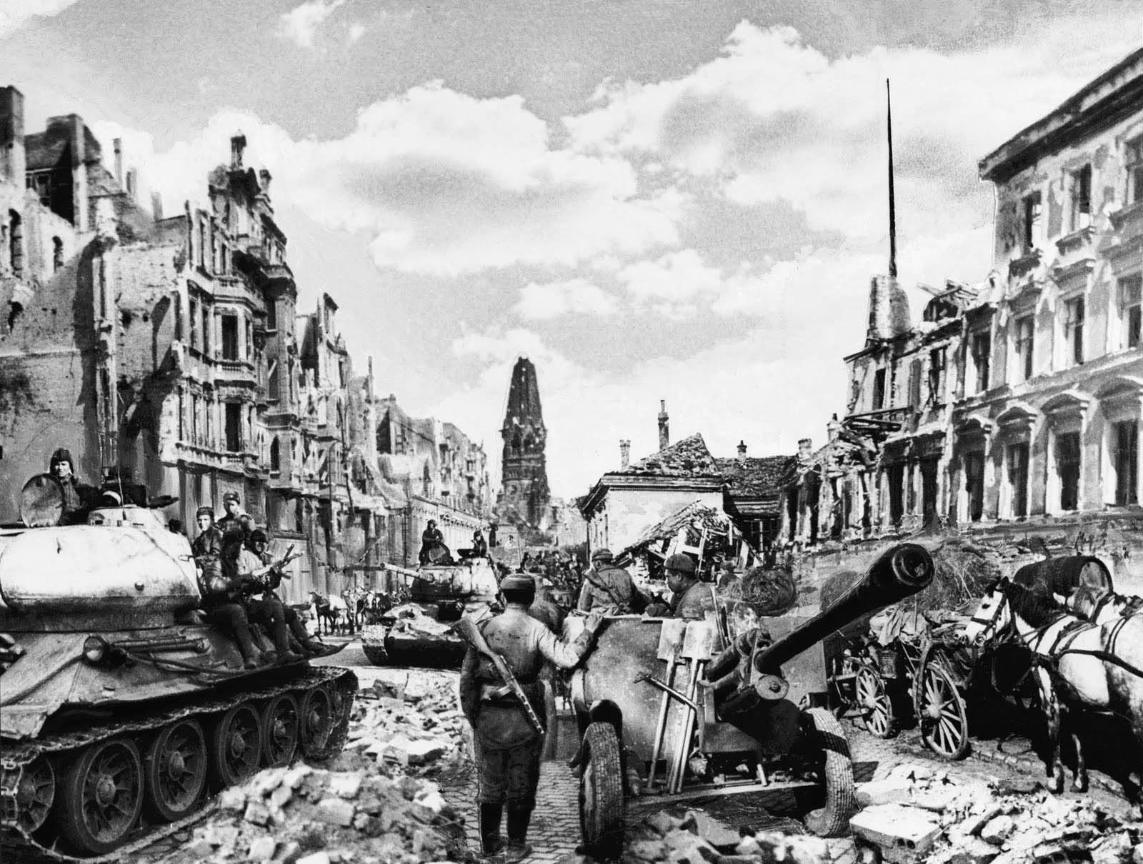 Overall, Berlin was bombed 363 times by British, American and Russian aircraft. 