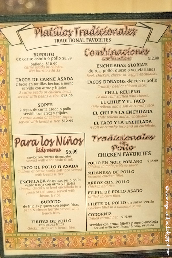 Gloria's Restaurant Huntington Park Vegas and Food