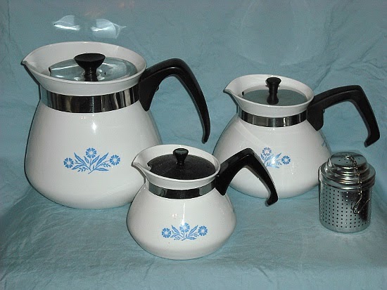 Corningware Blue cornflower stove top coffee pot
