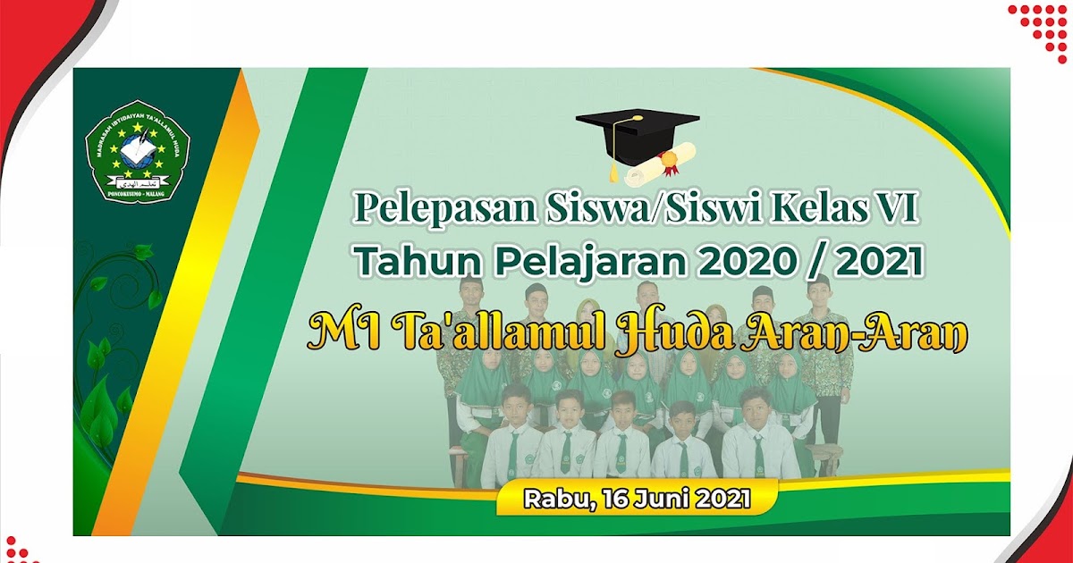 Contoh Desain Banner Wisuda MI Free CDR - ALDZI ART & DESIGN