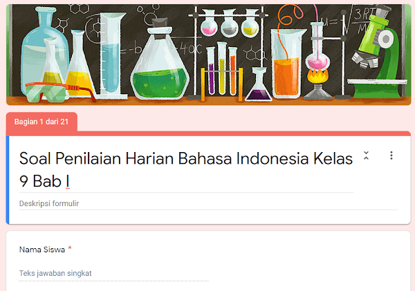 Soal Online Bahasa Indonesia Kelas 9 Semester 1 Bab I Materi Teks Laporan Percobaan