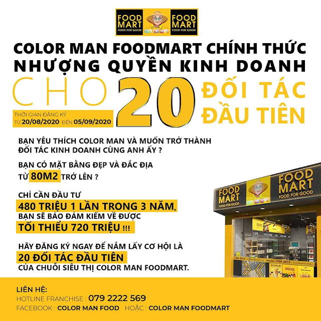 Color Man nhượng quyền kinh doanh chuỗi siêu thị mini 5
