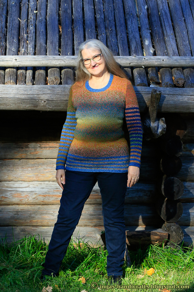 Kirjust lõngast sviiter / Variegated Yarn Sweater