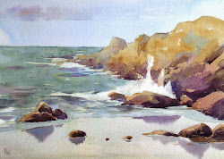 rocks water webb david painting