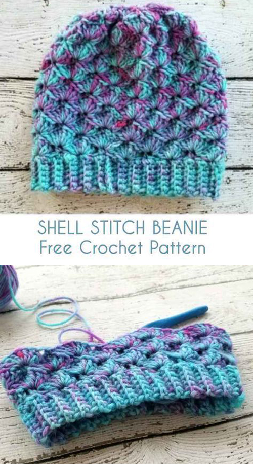 beautiful-skills-crochet-knitting-quilting-shell-stitch-beanie