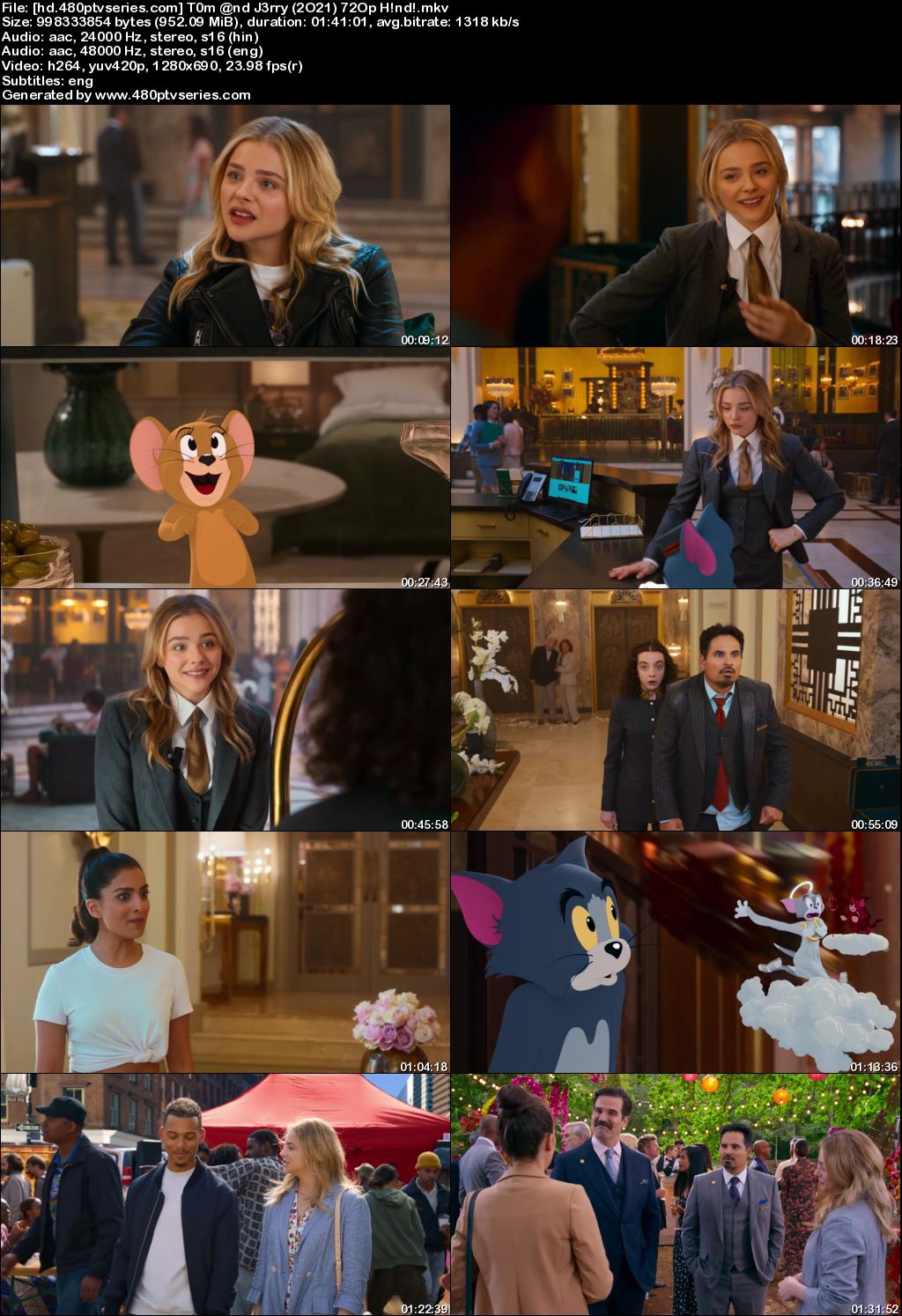 Download Tom and Jerry (2021) 950MB Full Hindi Dual Audio Movie Download 720p WebRip Free Watch Online Full Movie Download Worldfree4u 9xmovies