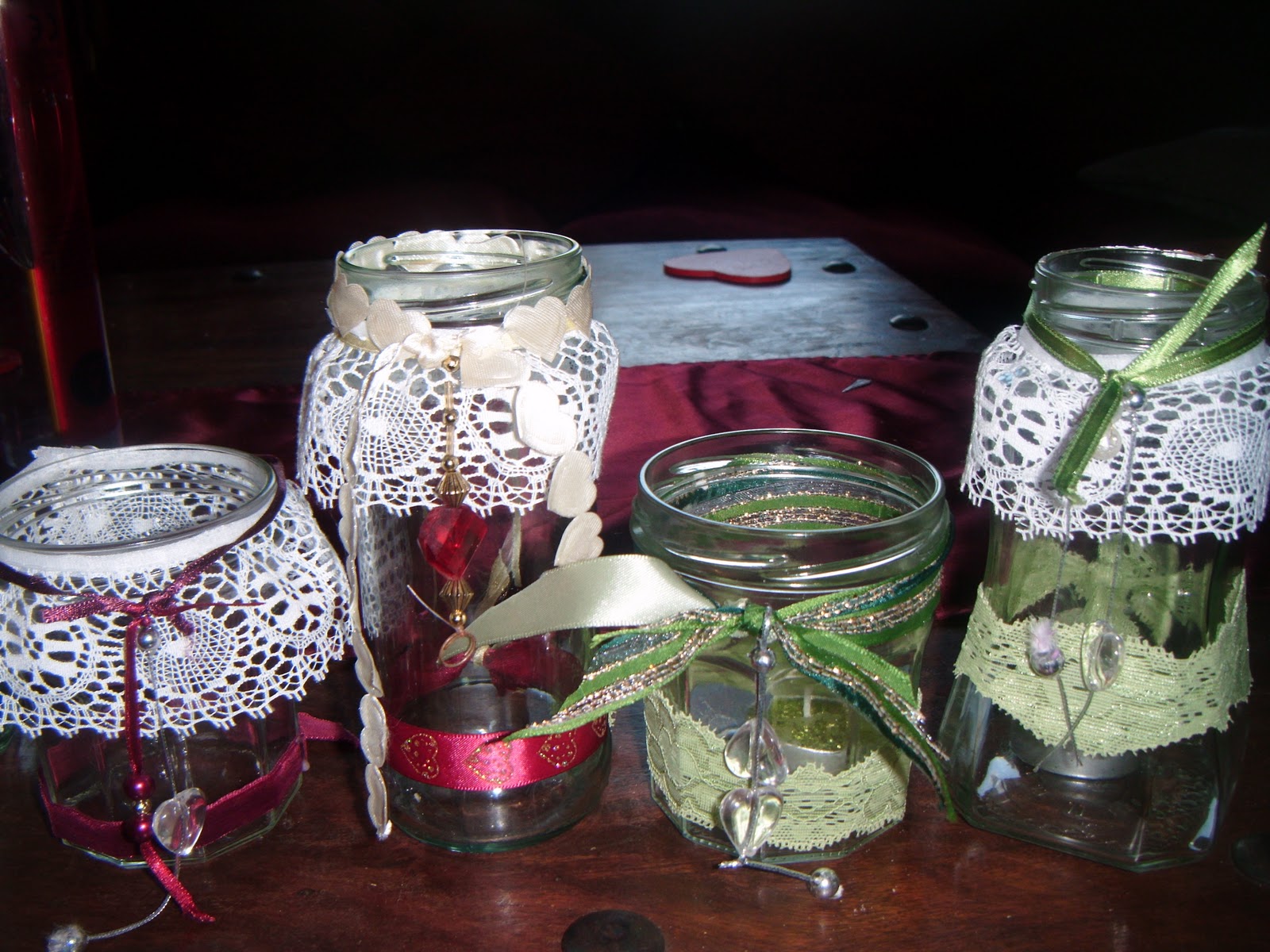 Heartyartyparty More Jars ! having fun decorating jars vintage style