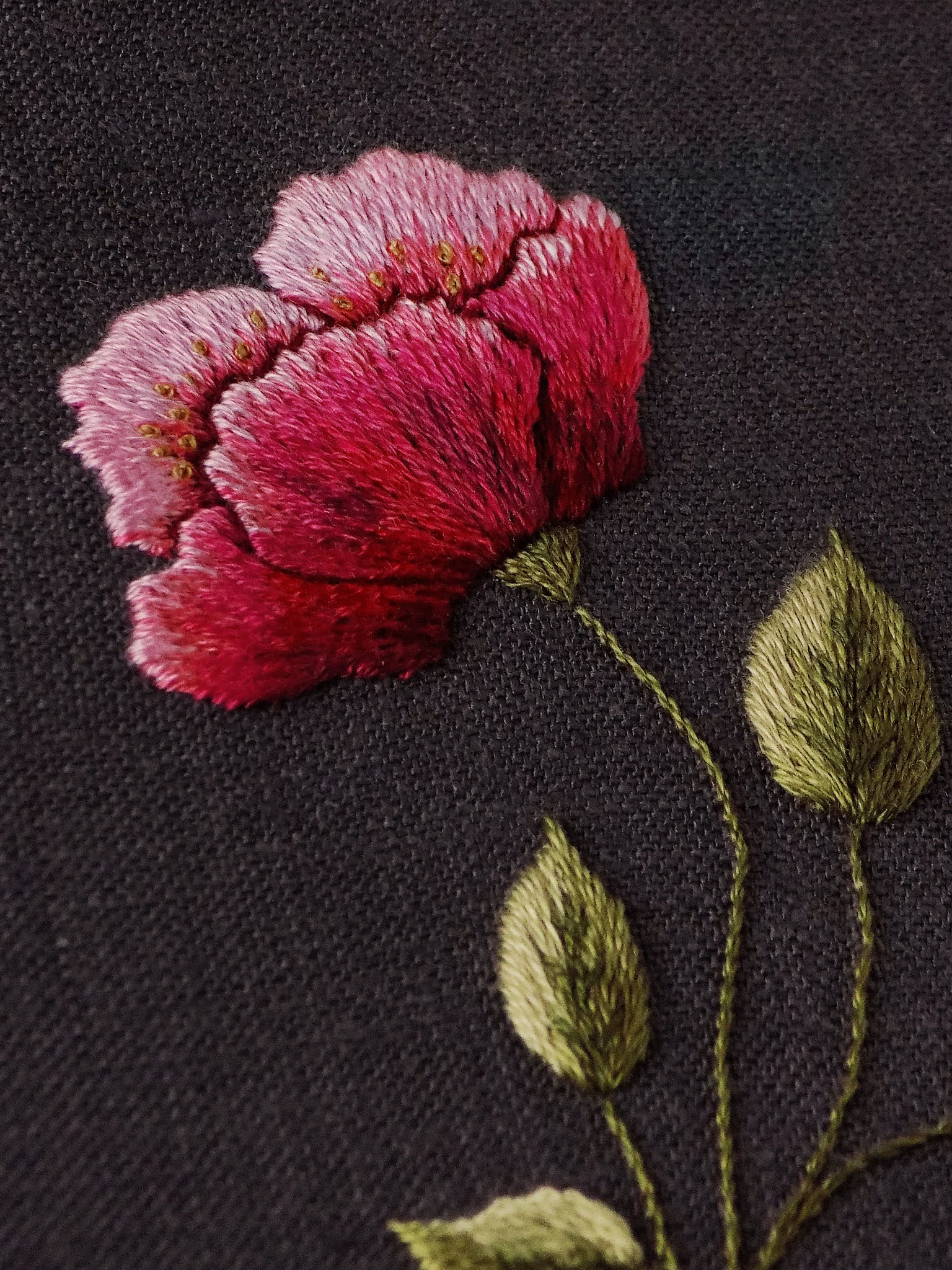How to use variegated thread in hand embroidery Stitch Floral