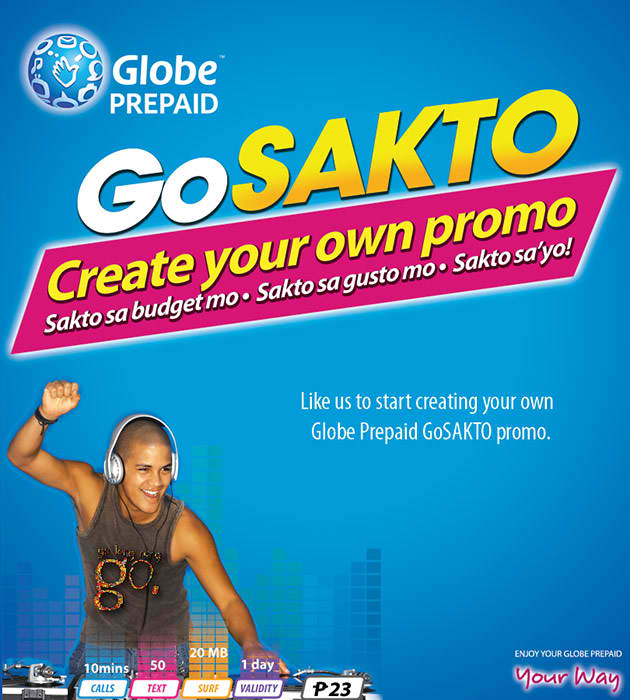 Globe PrePaid GoSakto : Create Your OIwn Promo ~ Wazzup Pilipinas News