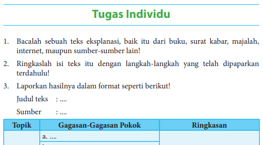 Jawaban Buku Bahasa Indonesia Kelas 8 Tugas Individu Hal 135 Bacalah Sebuah Teks Pentium Sintesi