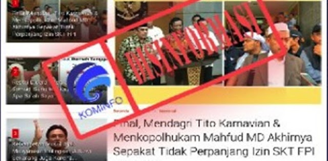 Hoax Kabar Penghentian Izin FPI Merajalela Hoax Kabar Penghentian Izin FPI Merajalela