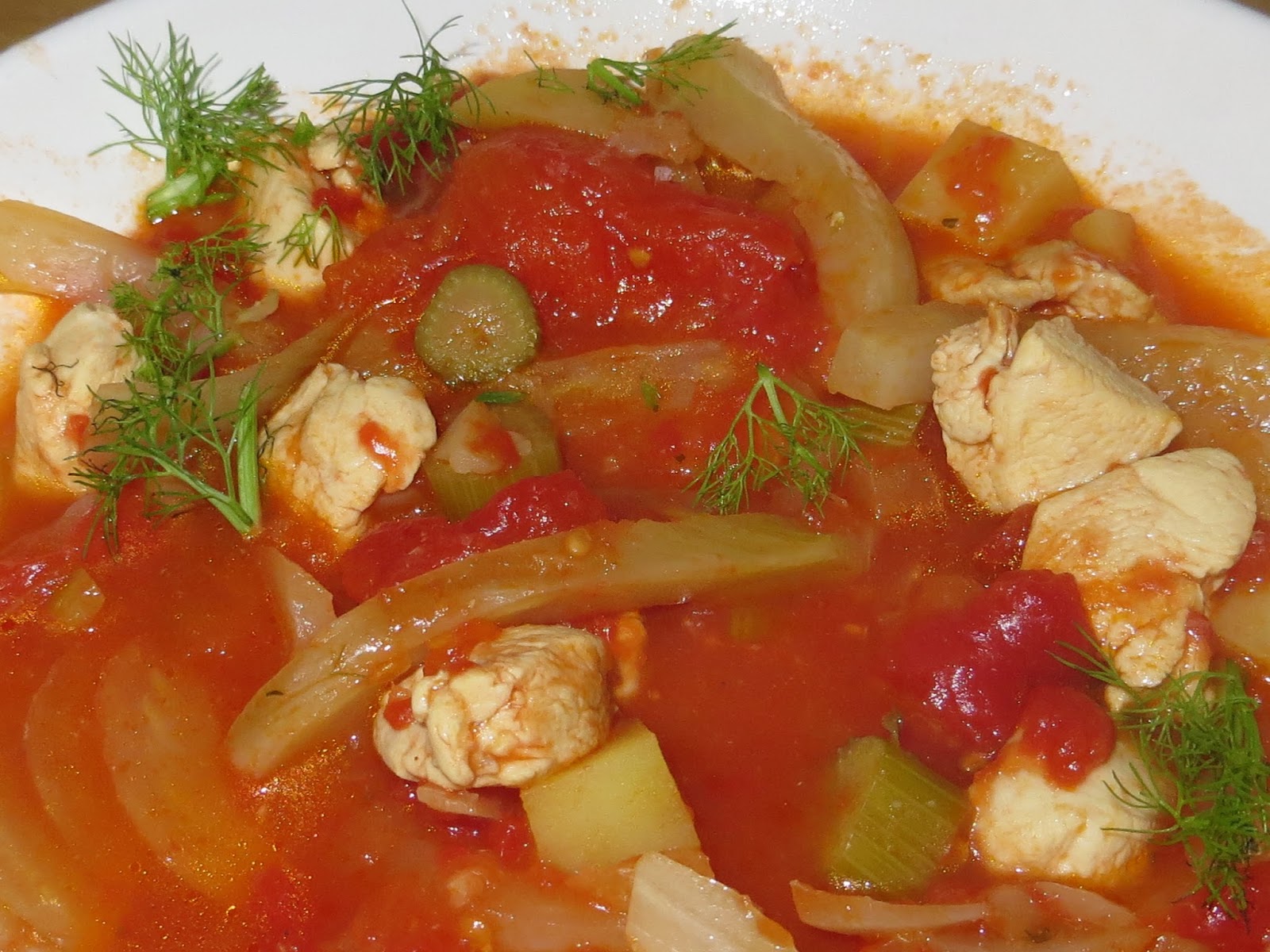 365 dagen koken en eten Kip, venkel en tomaten ragout