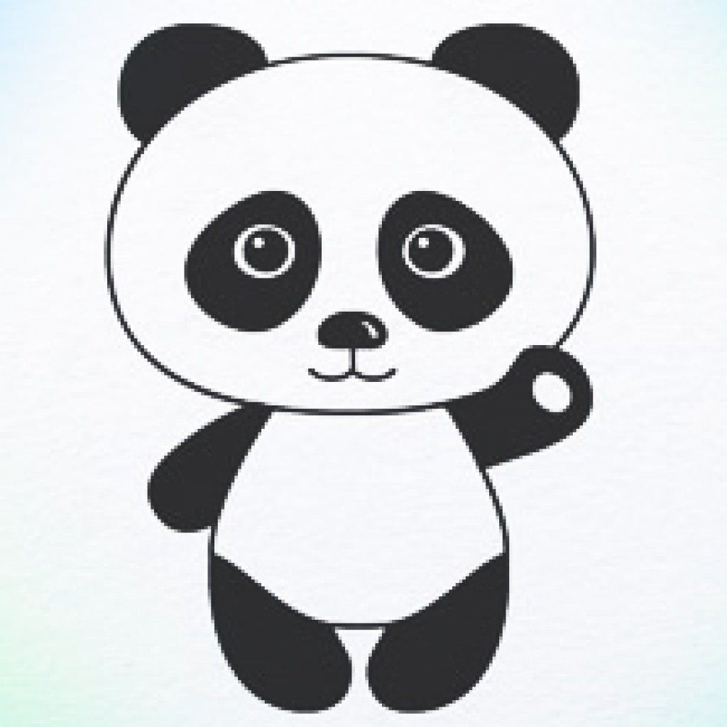 Stylized Giant Panda Full Body Drawing Stock Vector (Royalty Free)  1663506703 | Shutterstock