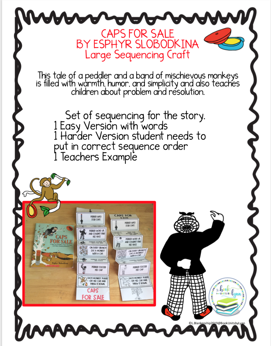 CAPS FOR SALE SEQUENCE CRAFT Book Units by Lynn