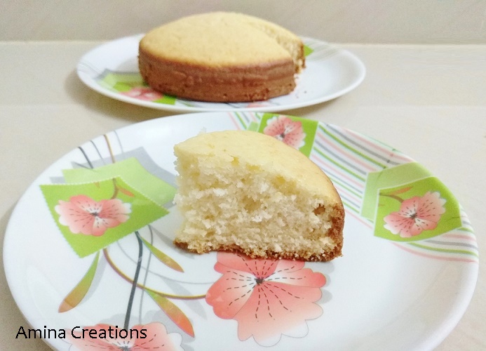 Eggless Vanilla Cake Eggless Wheat Cake In Pressure Cooker