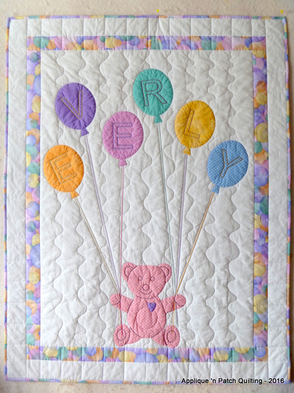 Applique 'n Patch Quilting A baby quilt