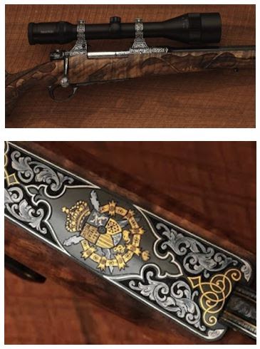 RECORDANDO: EL RIFLE DE ORO Y PLATINO DEL REY PARA CAZAR ELEFANTES