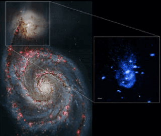 موقع مجرة  NGC 5195