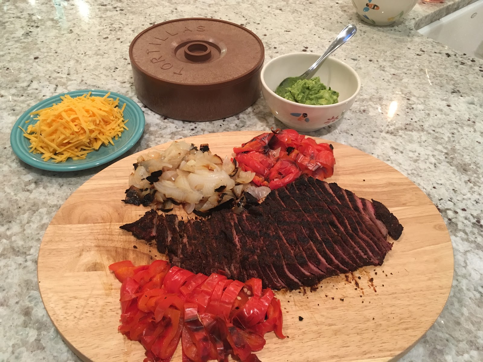 The Lowcountry Lady Big Green Egg Simple Flank Steak Fajitas