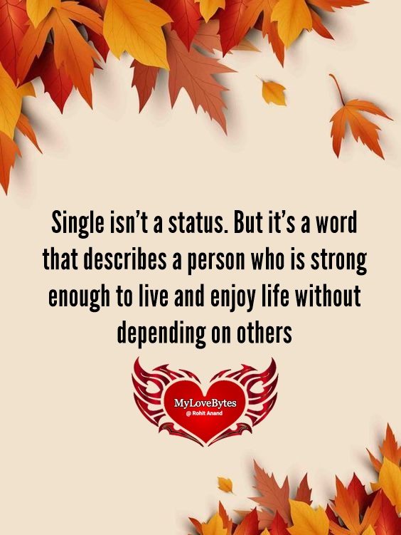 Being Single Quotes, Popular Funny Love Quotes for Single Men or Women, Proud to Be Single Quotes with photos