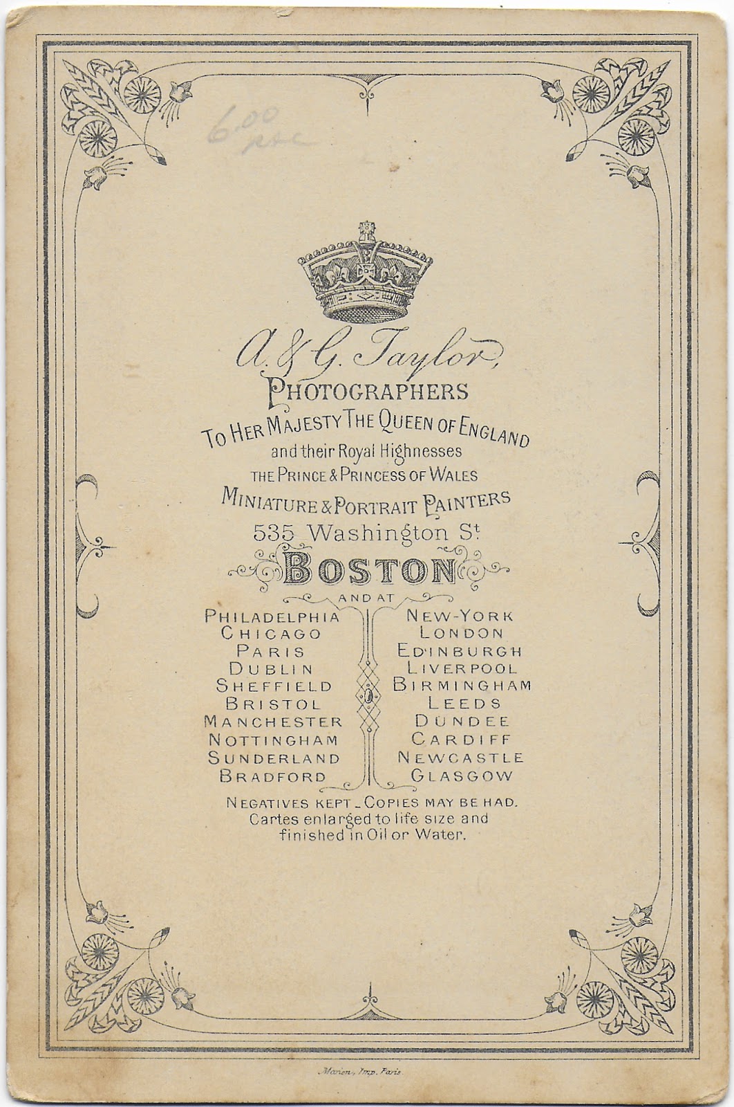 Heirlooms Reunited Photograph of William G. Powers; by the A