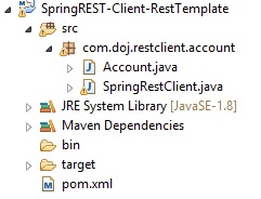 Spring REST client – RestTemplate Consume RESTful Web Service Example JSON