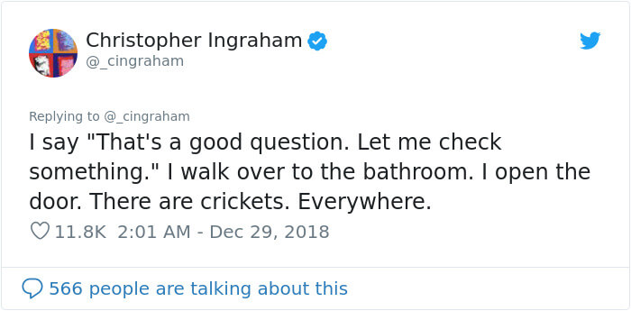 Man Accidentally Unleashed 250 Crickets In His House And The Internet Couldn't Stop Laughing Man Accidentally Unleashed 250 Crickets In His House And The Internet Couldn't Stop Laughing