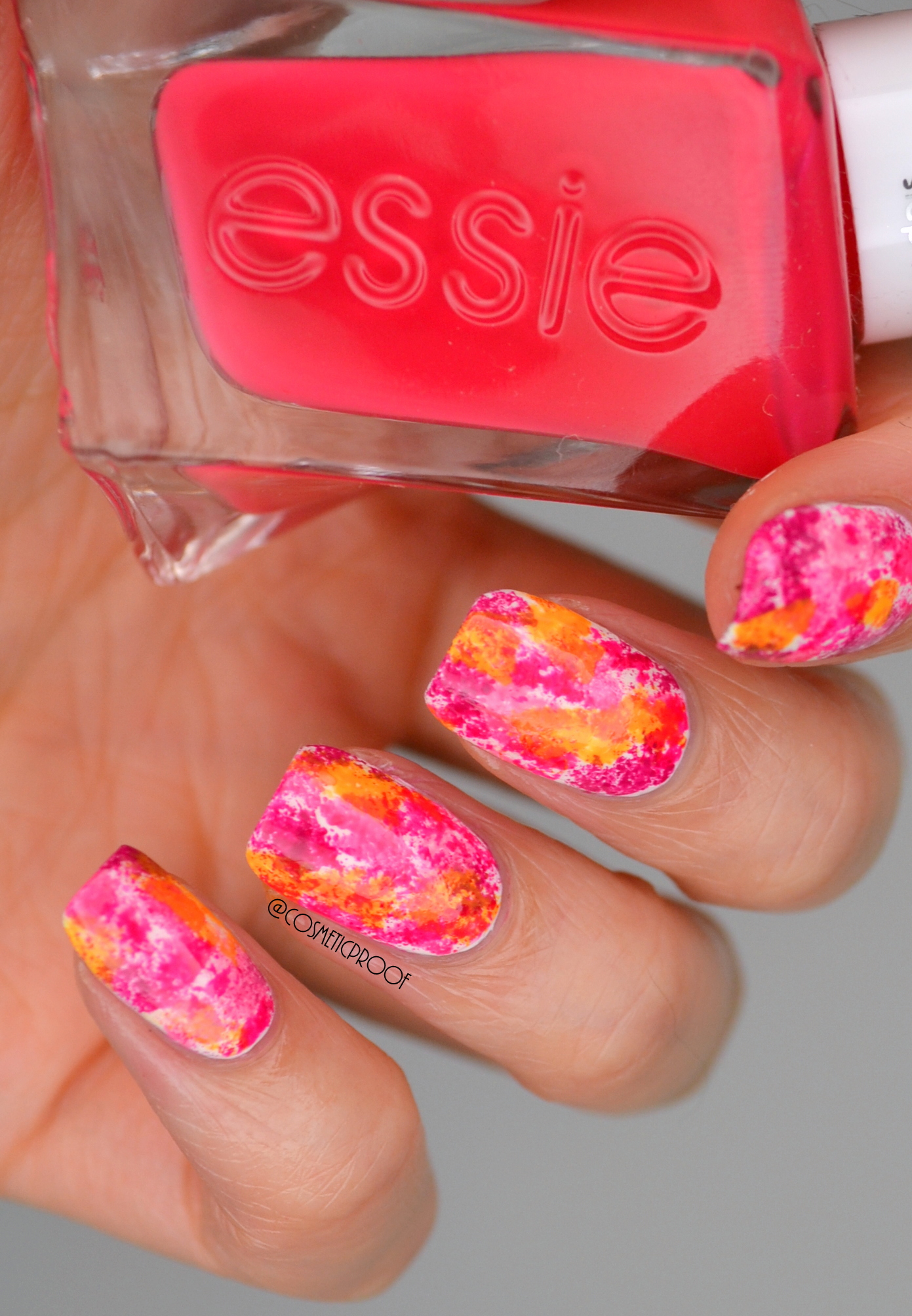 NAILS Watercolour Mask and Matching Nail Art Cosmetic Proof Vancouver beauty, nail art and