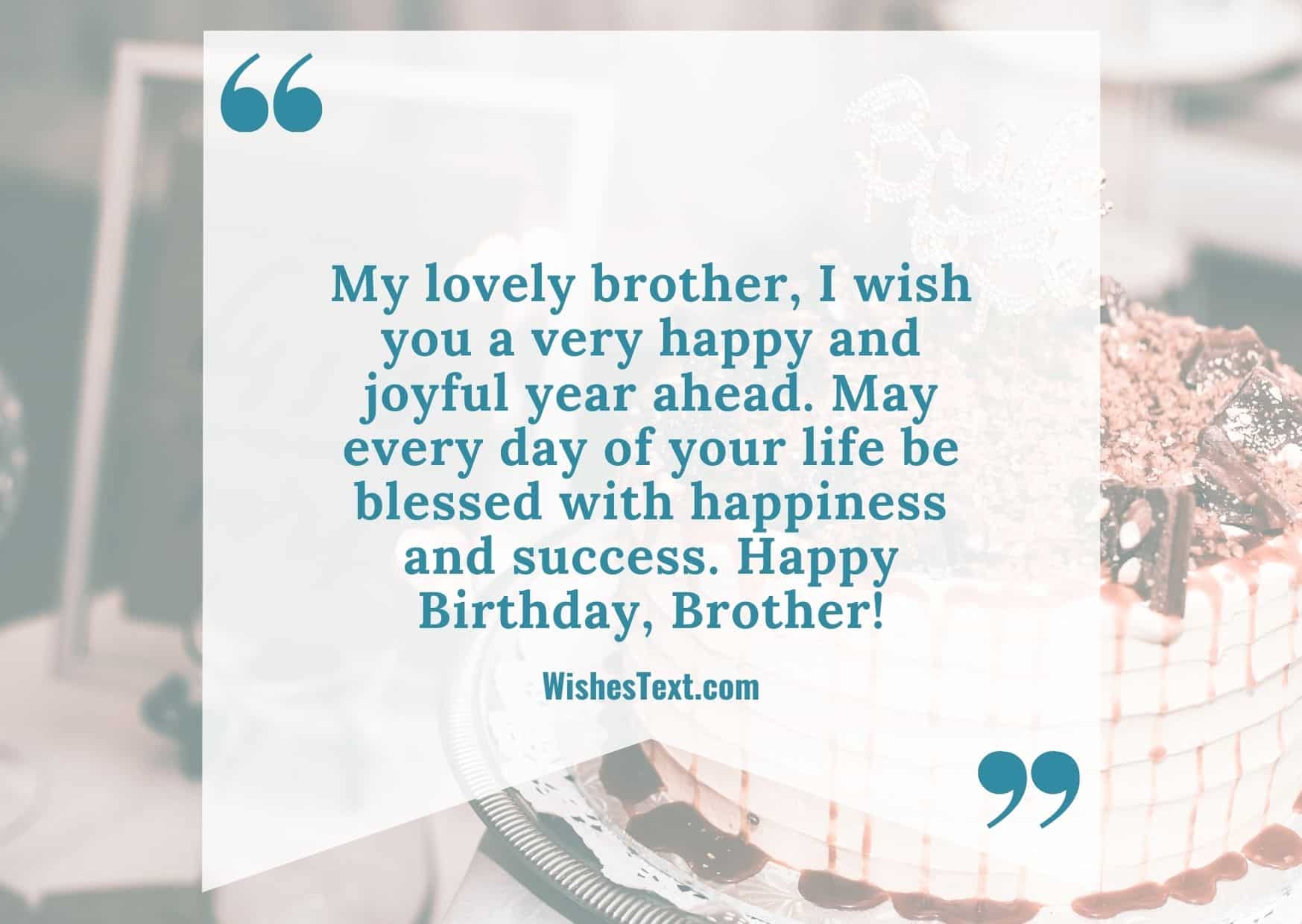 Birthday wishes for brother