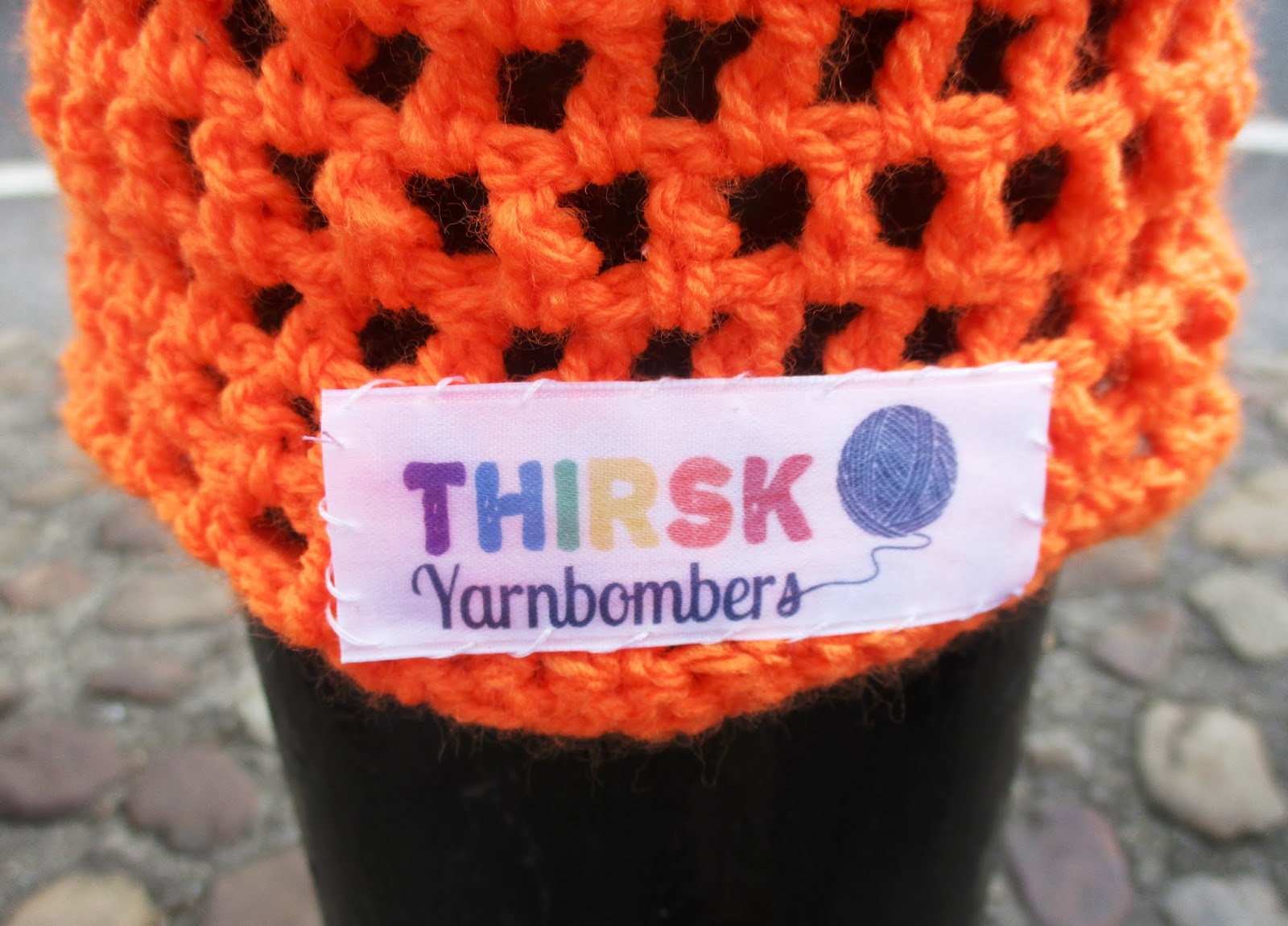 Love my life Yarn bombing in Thirsk.
