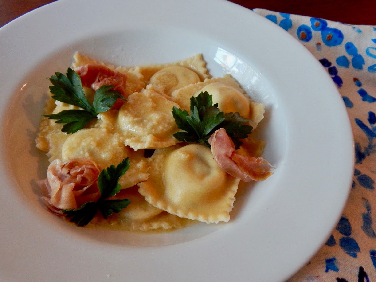 The Nerdy Chef Mushroom Ravioli with Parmesan White Wine Sauce