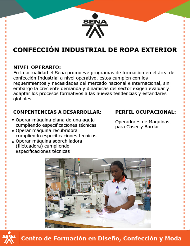 Centro de Formación en Diseño, Confección y Moda - SENA Regional Antioquia:  Programas de Formación